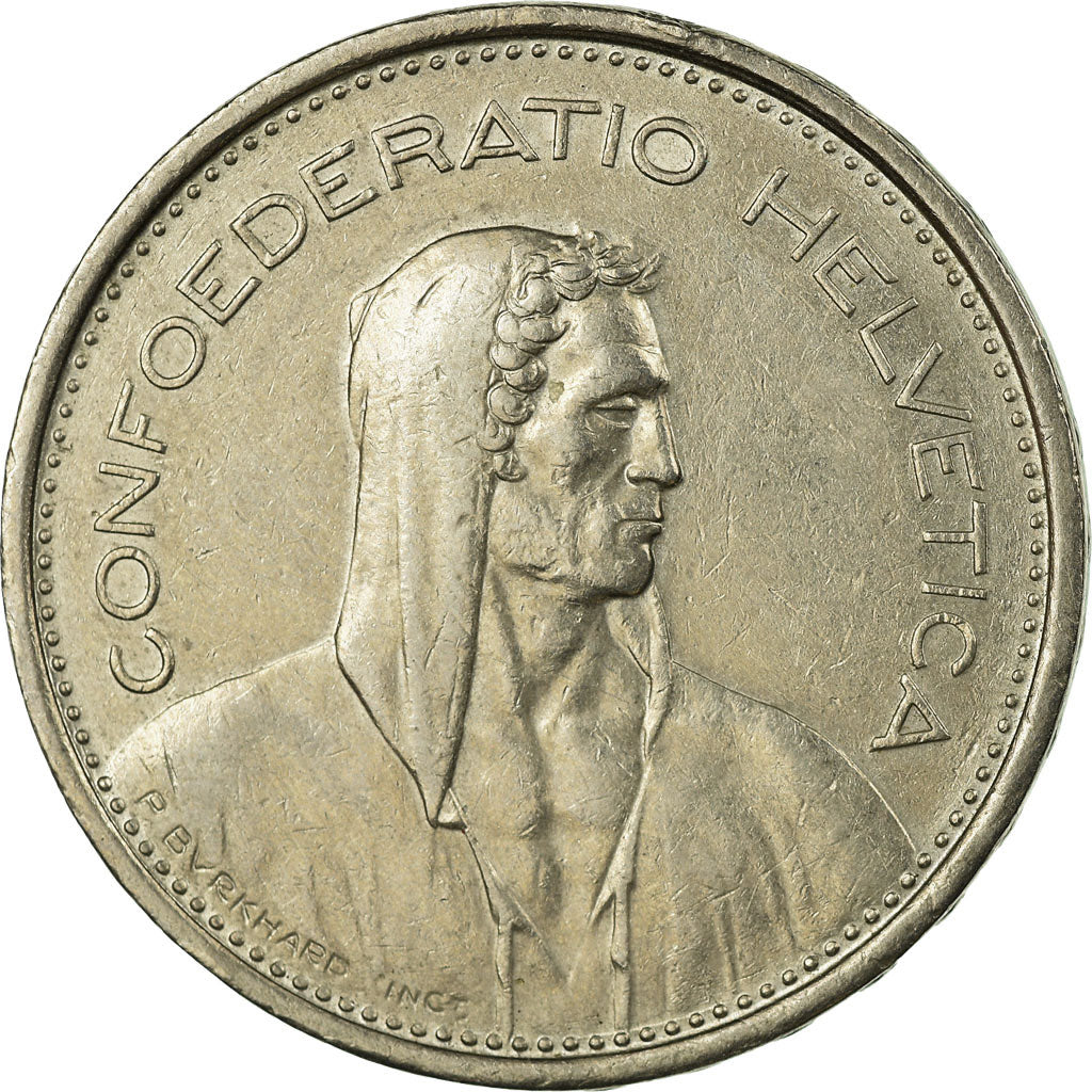 Coin, Switzerland, 5 Francs, 1968, Bern, EF(40-45), Copper-nickel, KM:40a.1
