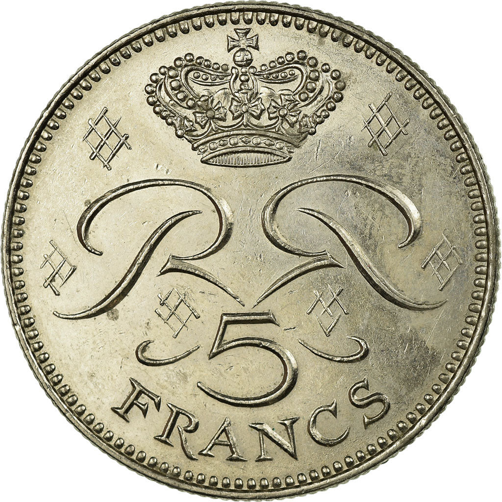 Coin, Monaco, Rainier III, 5 Francs, 1974, VF(30-35), Copper-nickel, KM:150