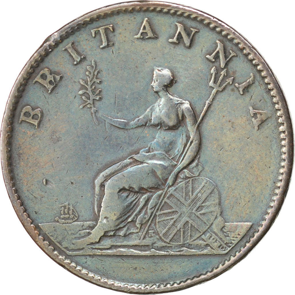GREAT BRITAIN, 1/2 Penny, 1806, KM #662, EF(40-45), Copper, 28.7, 9.28