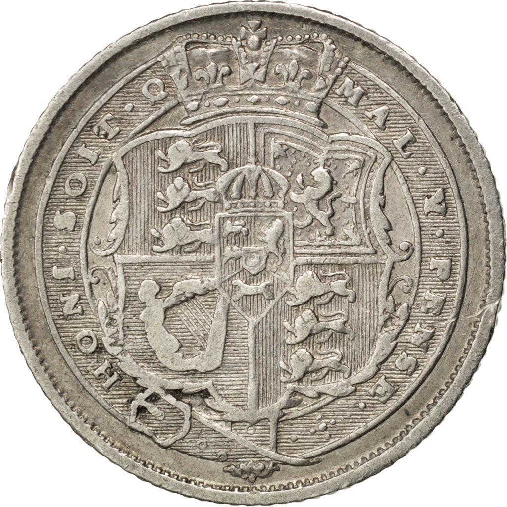 Coin, Great Britain, George III, 6 Pence, 1820, EF(40-45), Silver, KM:665