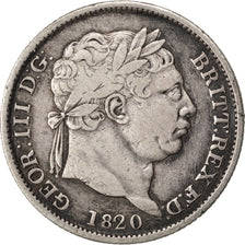 GREAT BRITAIN, Shilling, 1820, KM #666, VF(30-35), Silver, 5.49
