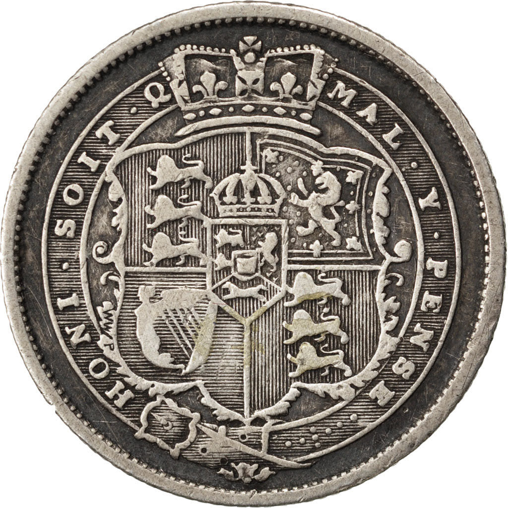 GREAT BRITAIN, Shilling, 1820, KM #666, VF(30-35), Silver, 5.49