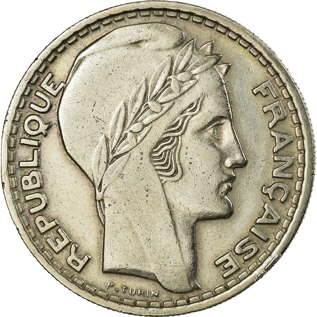 Munten, Frankrijk, Turin, 10 Francs, 1945, ZF, Copper-nickel, KM:908.1