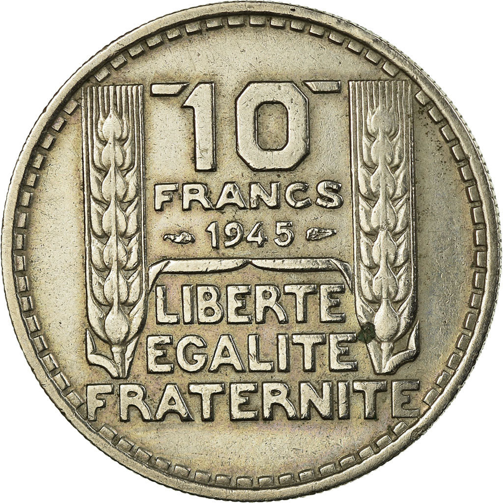 Munten, Frankrijk, Turin, 10 Francs, 1945, ZF, Copper-nickel, KM:908.1