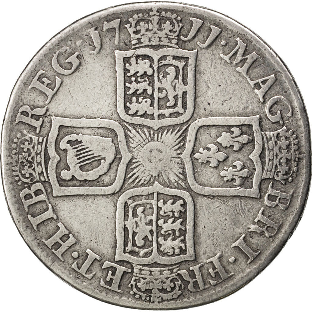 Gran Bretagna, Anne, Shilling, 1711, MB+, Argento, KM:533.2
