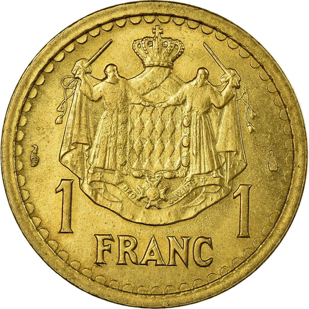 Monnaie, Monaco, Louis II, Franc, Undated (1943), TTB, Bronze-Aluminium