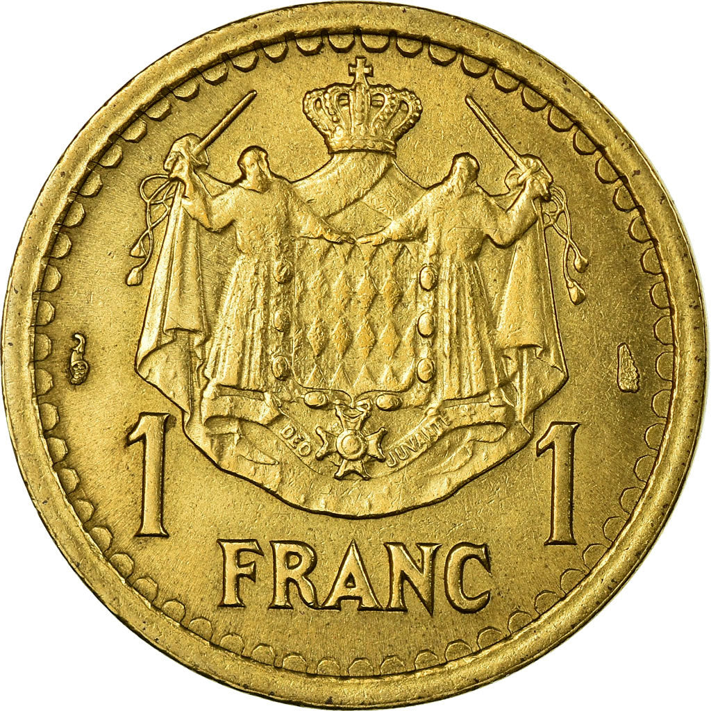 Münze, Monaco, Louis II, Franc, Undated (1943), SS+, Bronze-Aluminium, KM:New