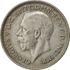 GREAT BRITAIN, 6 Pence, 1933, KM #832, AU(55-58), Silver, 19.5, 2.82