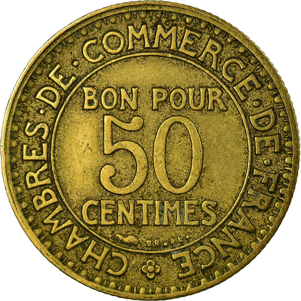 Coin, France, Chambre de commerce, 50 Centimes, 1921, EF(40-45)