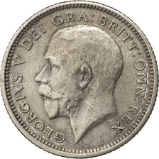 GREAT BRITAIN, 6 Pence, 1925, KM #815a.2, AU(50-53), Silver, 19.5, 2.76