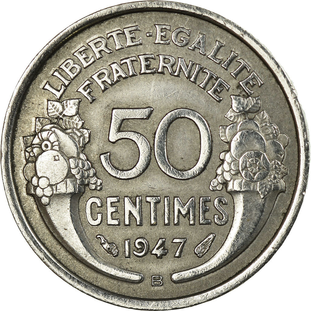 Coin, France, Morlon, 50 Centimes, 1947, Beaumont - Le Roger, EF(40-45)