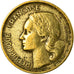 Moneda, Francia, Guiraud, 10 Francs, 1954, Paris, BC+, Aluminio - bronce