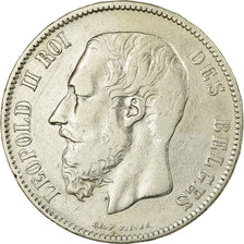 Coin, Belgium, Leopold II, 5 Francs, 5 Frank, 1870, EF(40-45), Silver, KM:24