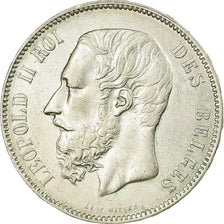 Coin, Belgium, Leopold II, 5 Francs, 5 Frank, 1873, EF(40-45), Silver, KM:24