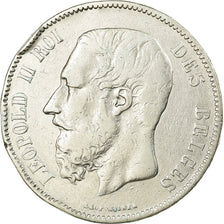 Coin, Belgium, Leopold II, 5 Francs, 5 Frank, 1872, EF(40-45), Silver, KM:24