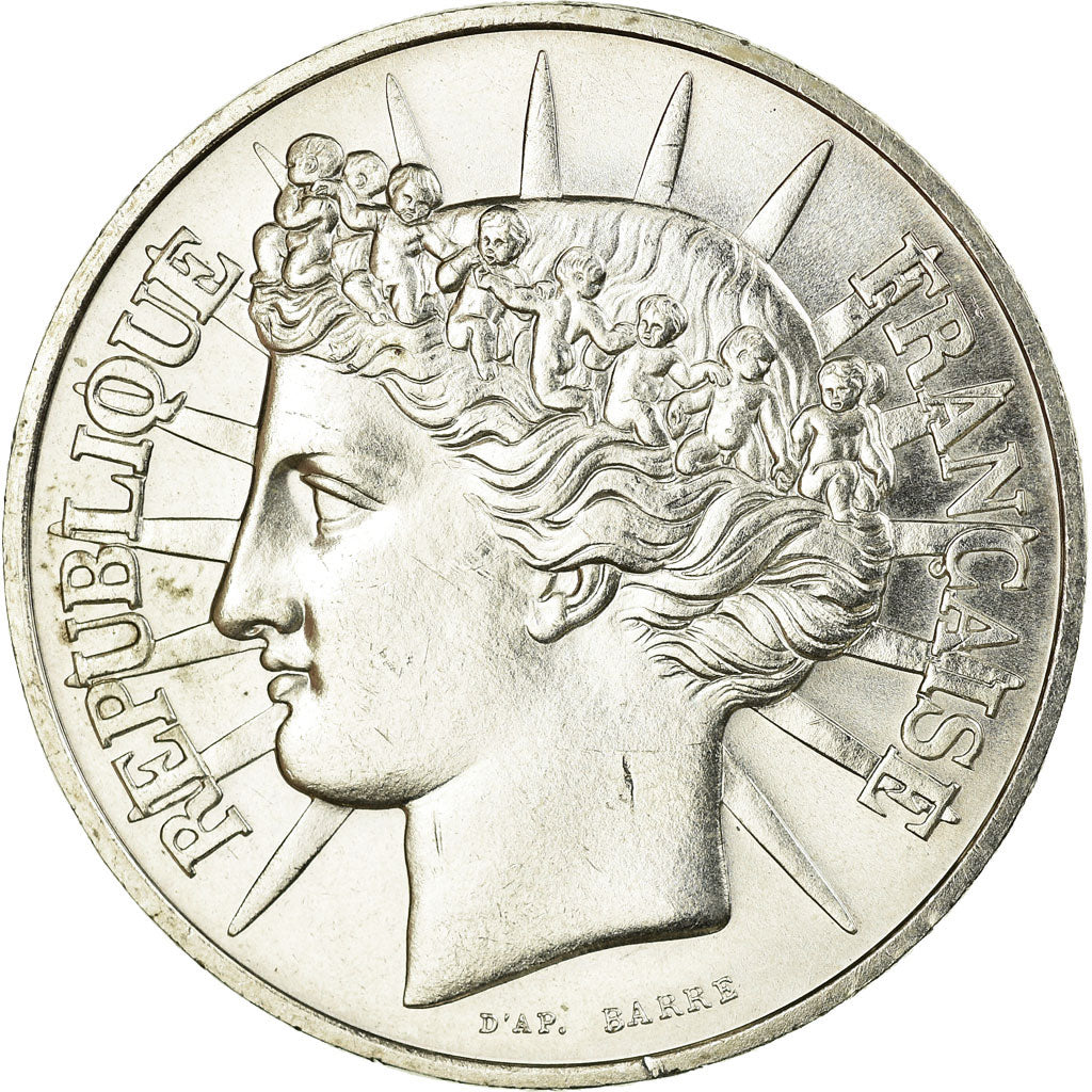 Coin, France, Fraternité, 100 Francs, 1988, EF(40-45), Silver, KM:966