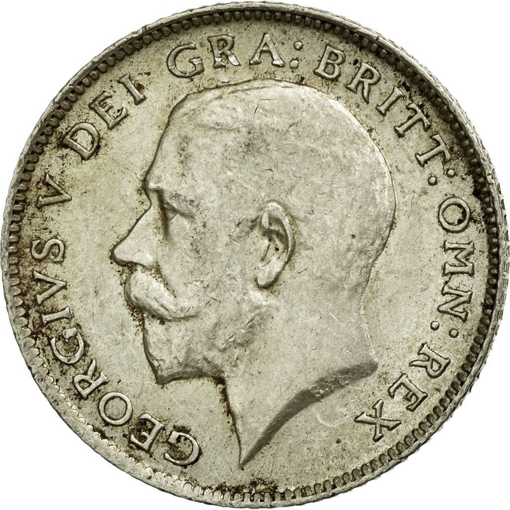 Coin, Great Britain, George V, 6 Pence, 1918, AU(55-58), Silver, KM:815