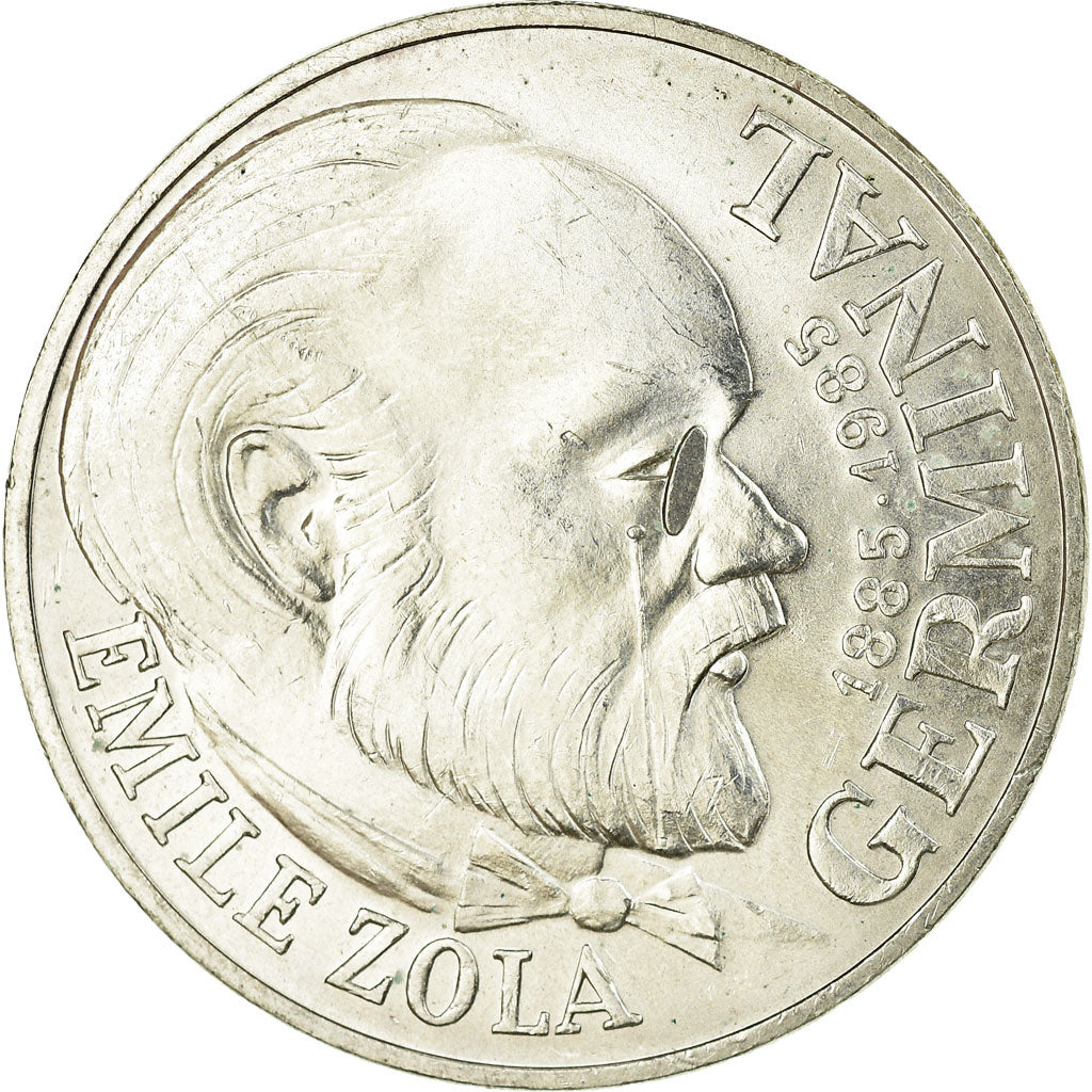 Moneta, Francja, Germinal, 100 Francs, 1985, EF(40-45), Srebro, KM:957