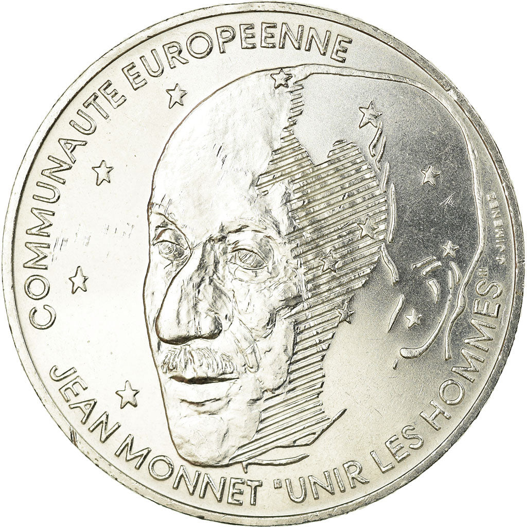 Coin, France, Jean Monnet, 100 Francs, 1992, EF(40-45), Silver, KM:1120