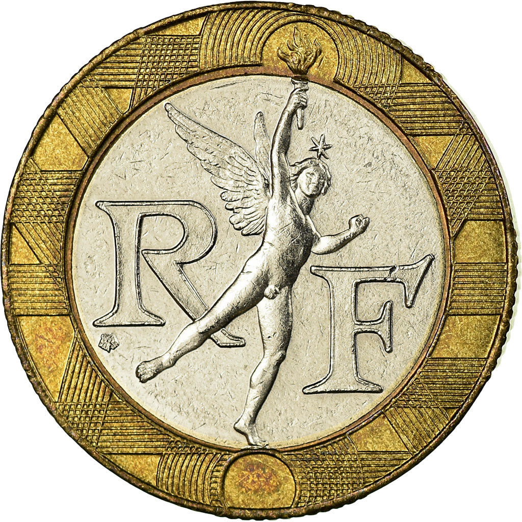 Munten, Frankrijk, Génie, 10 Francs, 1992, ZF, Bi-Metallic, KM:964.1