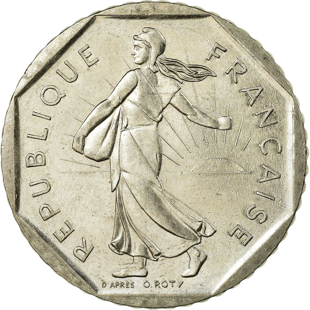 Munten, Frankrijk, Semeuse, 2 Francs, 1981, ZF, Nickel, KM:942.1, Gadoury:547