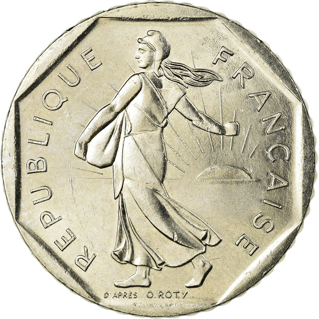 Münze, Frankreich, Semeuse, 2 Francs, 1988, VZ, Nickel, KM:942.1, Gadoury:547
