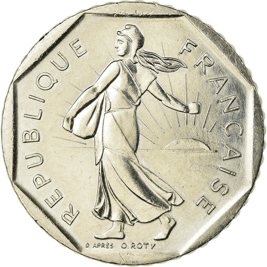 Moeda, França, Semeuse, 2 Francs, 1989, AU(55-58), Níquel, KM:942.1