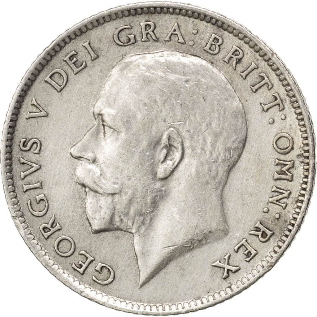 GREAT BRITAIN, 6 Pence, 1916, KM #815, EF(40-45), Silver, 19.5, 2.81