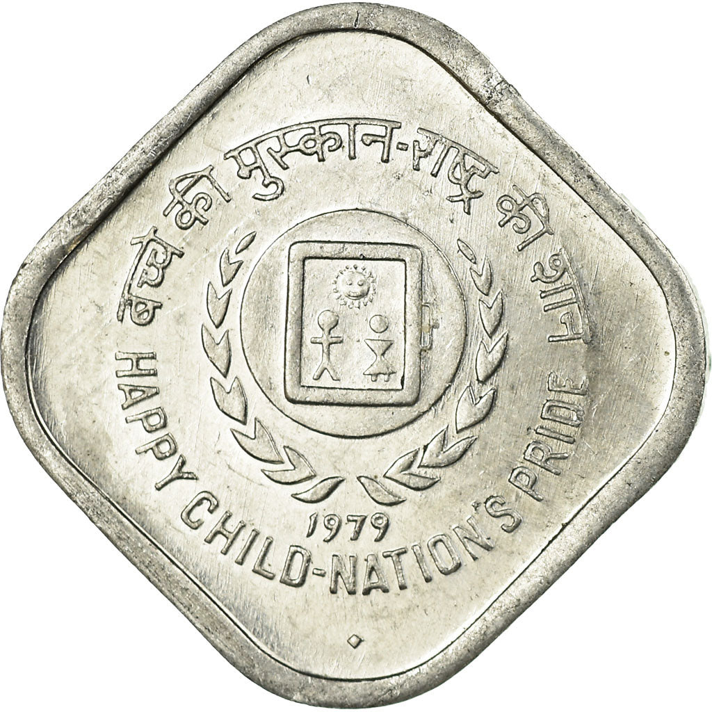 Coin, INDIA-REPUBLIC, 5 Paise, 1979, EF(40-45), Aluminum, KM:22