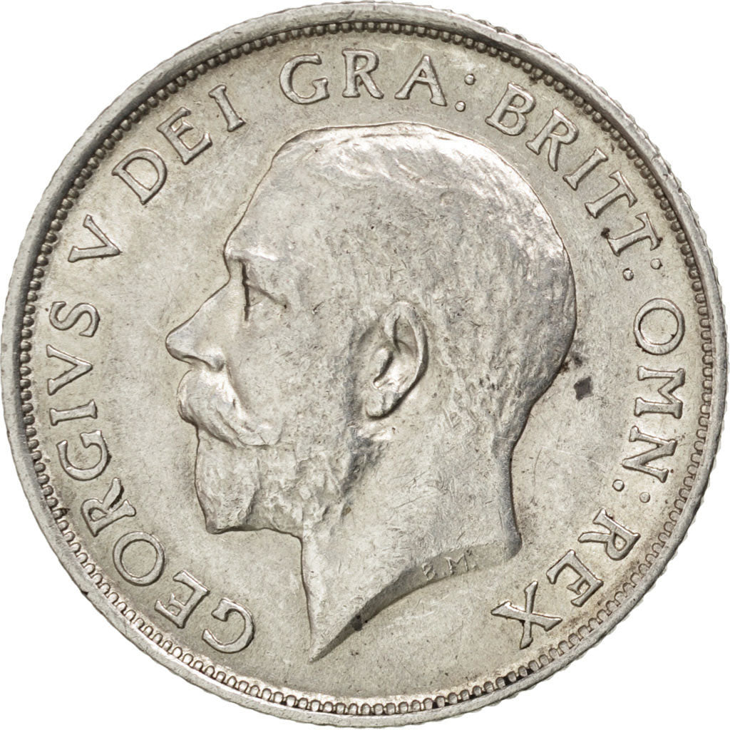 GREAT BRITAIN, Shilling, 1914, KM #816, AU(55-58), Silver, 23.5, 5.61