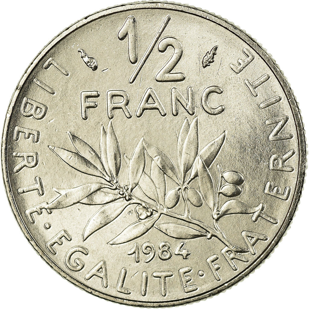 Moneta, Francia, Semeuse, 1/2 Franc, 1984, Paris, SPL-, Nichel, KM:931.1