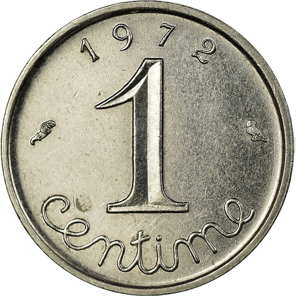 Coin, France, Épi, Centime, 1972, Paris, EF(40-45), Stainless Steel, KM:928