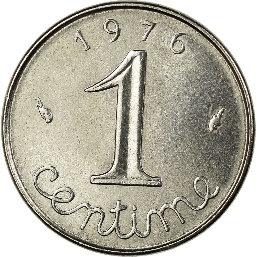 Coin, France, Épi, Centime, 1976, Paris, EF(40-45), Stainless Steel, KM:928