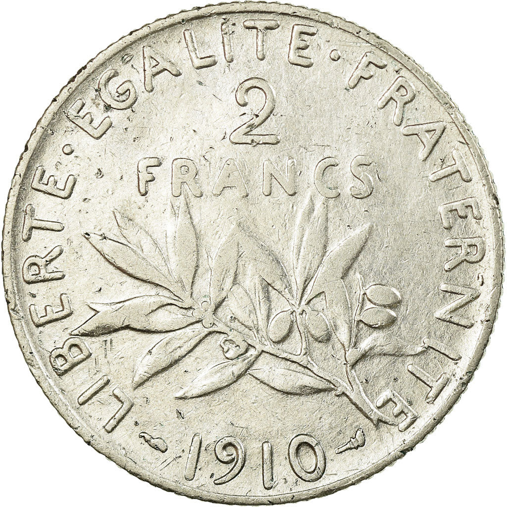 Münze, Frankreich, Semeuse, 2 Francs, 1910, Paris, SS, Silber, KM:845.1