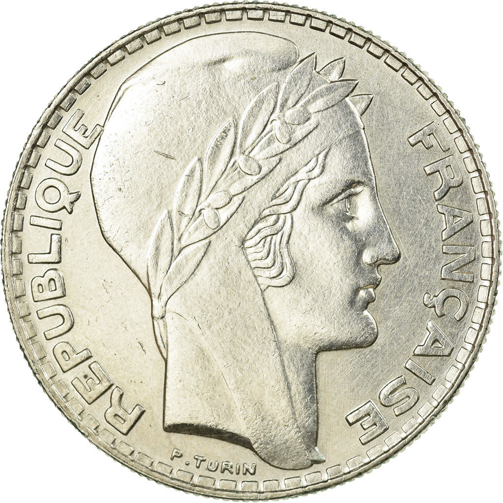 Moneta, Francia, Turin, 20 Francs, 1933, Paris, BB, Argento, KM:879, Gadoury:852