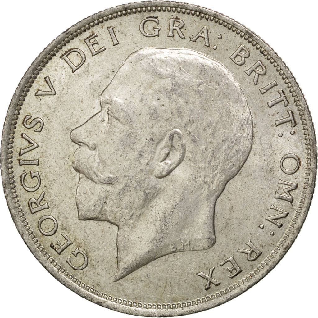 GREAT BRITAIN, 1/2 Crown, 1923, KM #818.2, AU(55-58), Silver, 32.3, 14.18