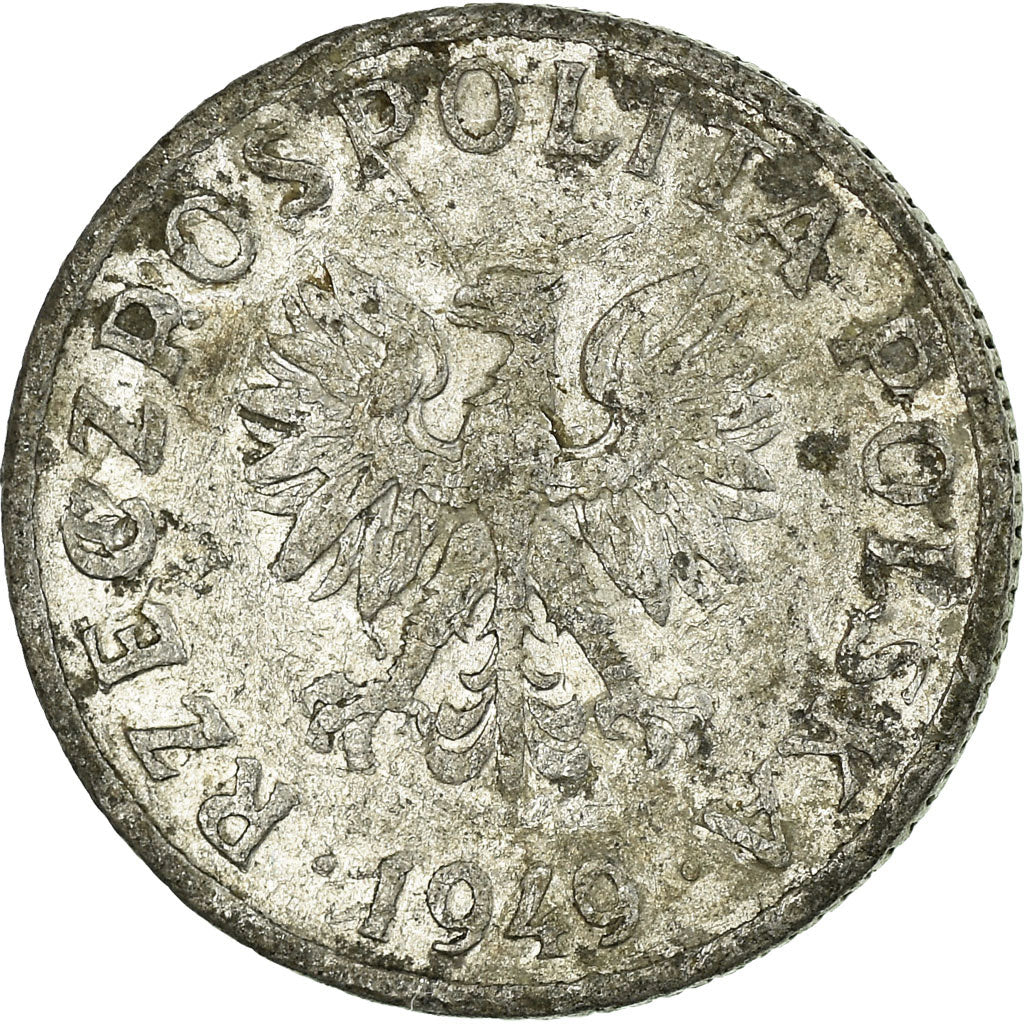 Coin, Poland, Grosz, 1949, Warsaw, F(12-15), Aluminum, KM:39