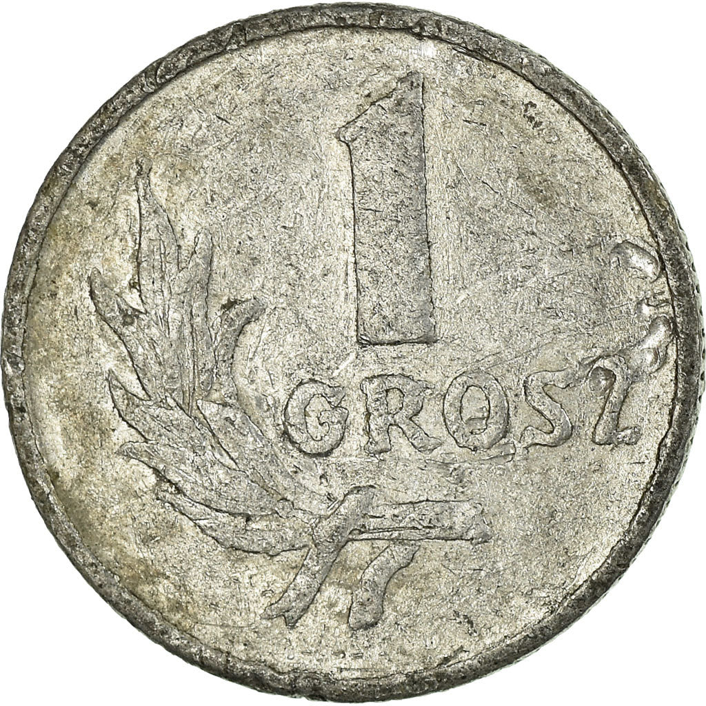 Coin, Poland, Grosz, 1949, Warsaw, F(12-15), Aluminum, KM:39