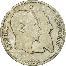 Coin, Belgium, Leopold II, Franc, 1880, VG(8-10), Silver, KM:38