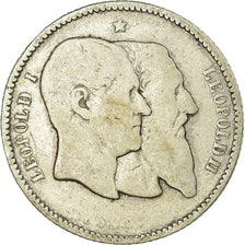 Coin, Belgium, Leopold II, Franc, 1880, VG(8-10), Silver, KM:38