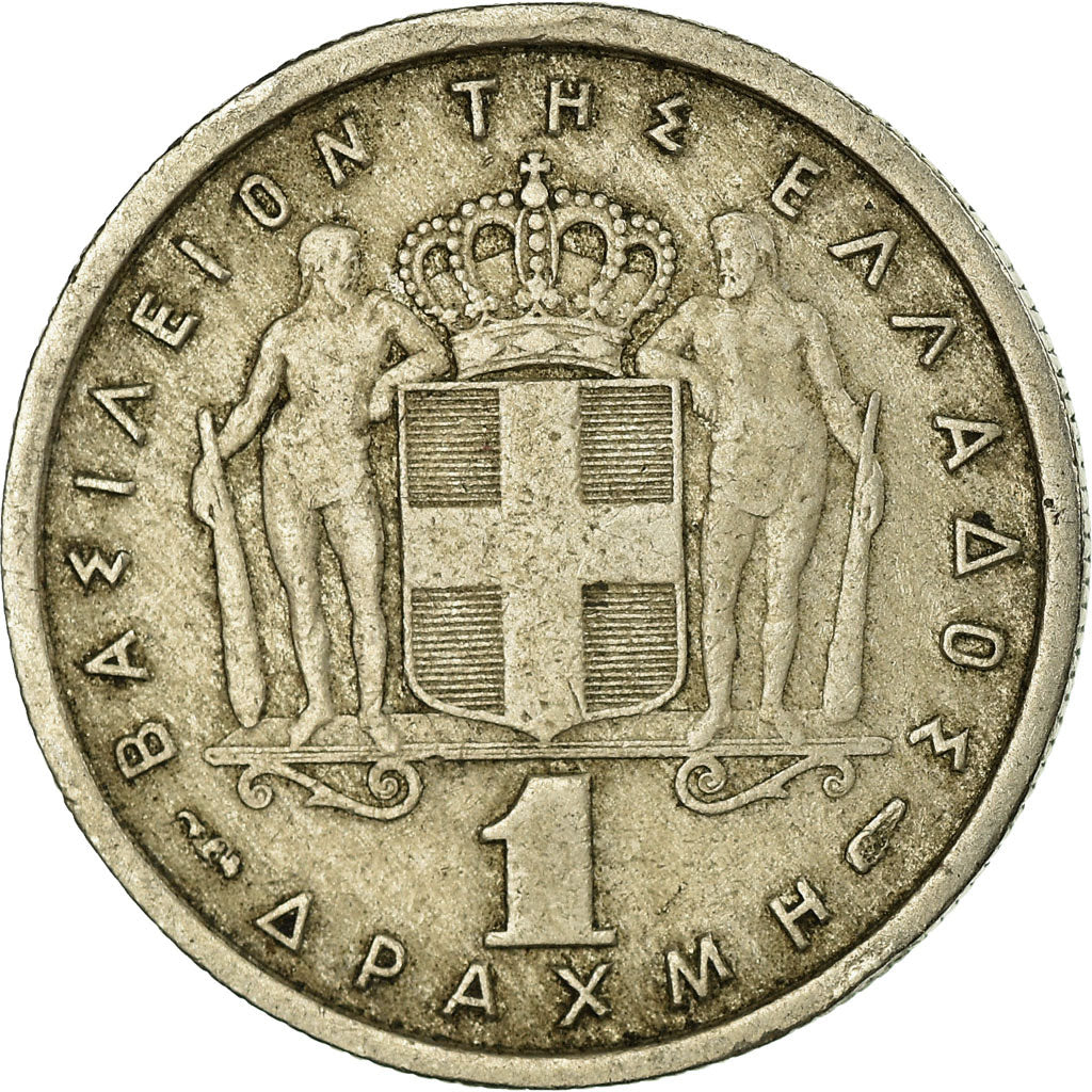 Monnaie, Grèce, Paul I, Drachma, 1957, TB+, Copper-nickel, KM:81