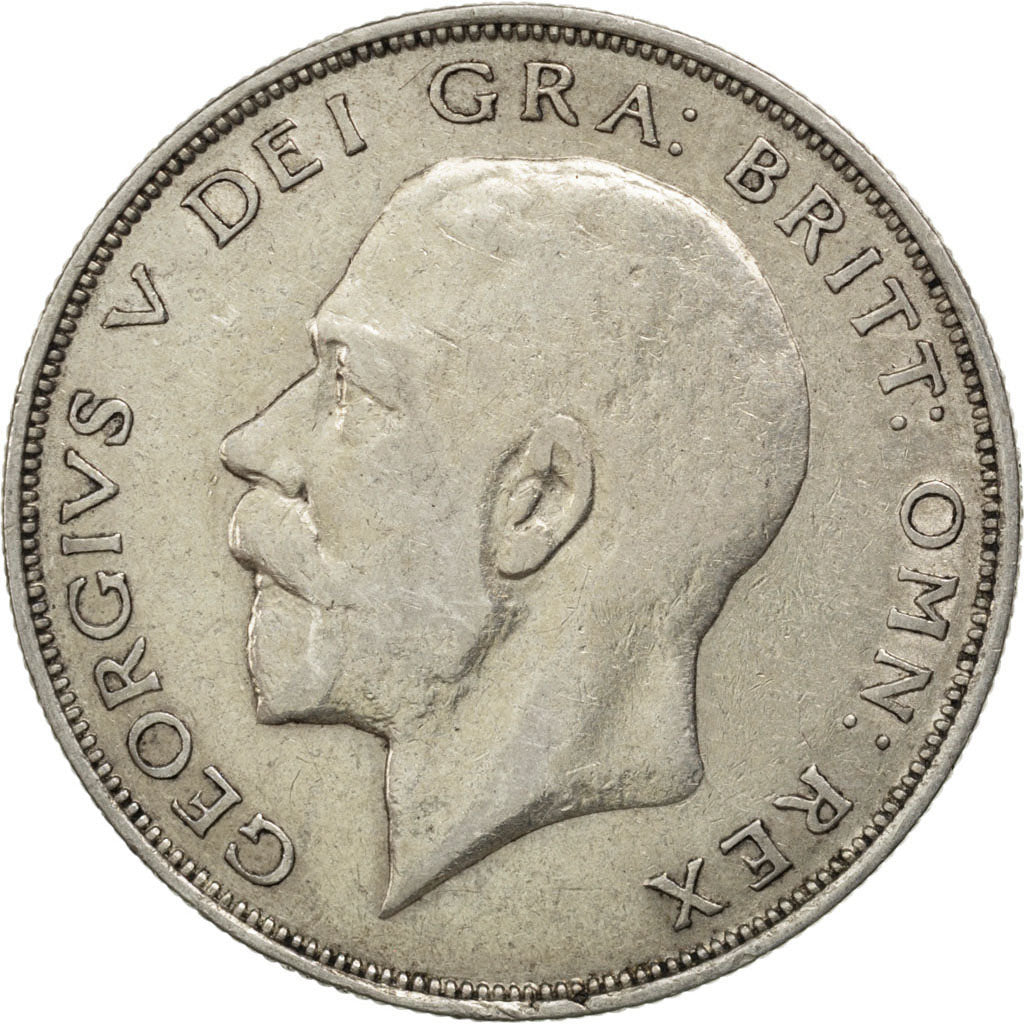 GREAT BRITAIN, 1/2 Crown, 1923, KM #818.2, EF(40-45), Silver, 32.3, 14.01