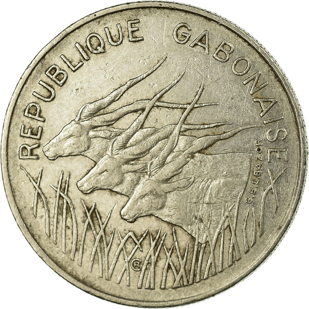 Coin, Gabon, 100 Francs, 1971, Paris, EF(40-45), Nickel, KM:12