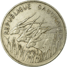 Coin, Gabon, 100 Francs, 1971, Paris, EF(40-45), Nickel, KM:12