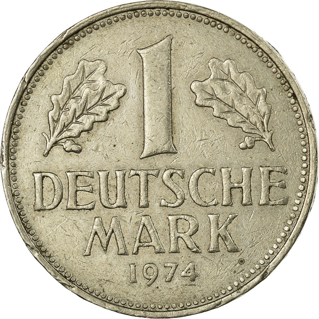 Coin, GERMANY - FEDERAL REPUBLIC, Mark, 1974, Hambourg, VF(30-35)