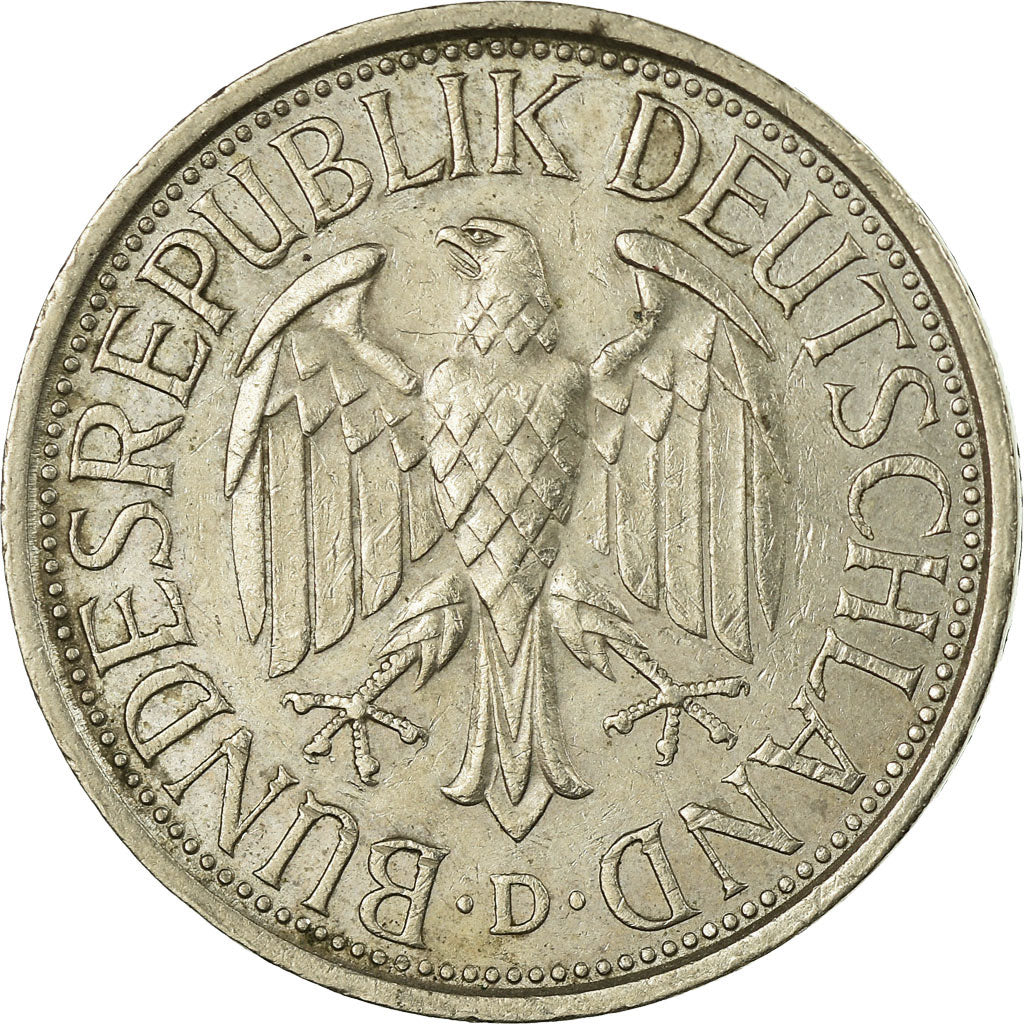 Coin, GERMANY - FEDERAL REPUBLIC, Mark, 1980, Munich, EF(40-45), Copper-nickel