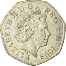 Coin, Great Britain, Elizabeth II, 50 Pence, 2008, EF(40-45), Copper-nickel