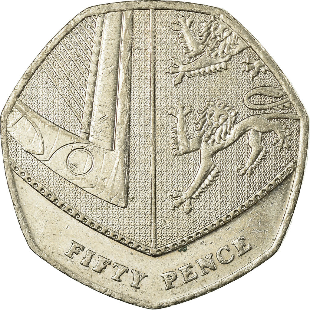 Coin, Great Britain, Elizabeth II, 50 Pence, 2008, EF(40-45), Copper-nickel