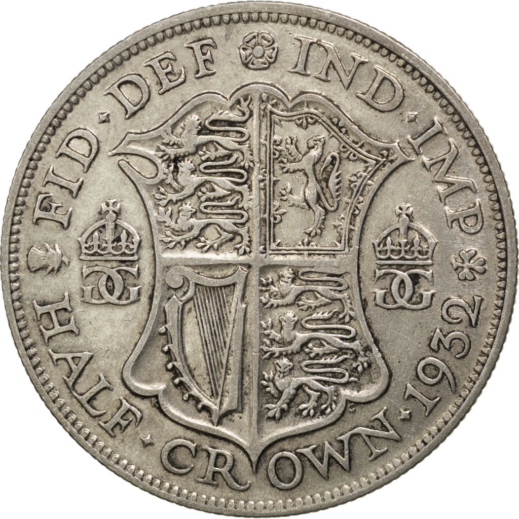 GREAT BRITAIN, 1/2 Crown, 1932, KM #835, EF(40-45), Silver, 32.3, 14.05