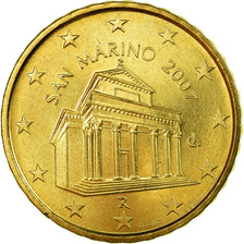 Munten, San Marino, 10 Euro Cent, 2007, Rome, PR, Tin, KM:443